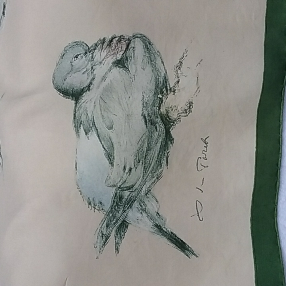 Hermes Les Tourterelles Scarf 1956 Xavier de Poret - Picture 2 of 13
